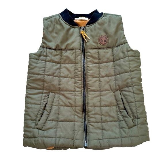 Timberland Other - Timberland Olive Green Quilted Vest Boys Size 5 Outdoor Travel